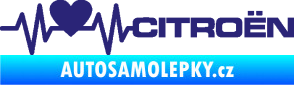 Samolepka Srdeční tep 056 pravá Citroen střední modrá