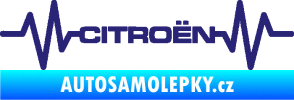 Samolepka Srdeční tep 057 Citroen střední modrá