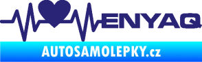 Samolepka Srdeční tep 062 pravá Enyaq střední modrá