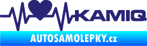 Samolepka Srdeční tep 066 pravá Kamiq střední modrá