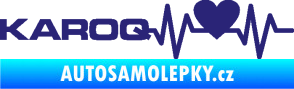 Samolepka Srdeční tep 068 levá Karoq střední modrá