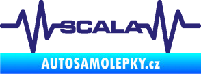 Samolepka Srdeční tep 075 Scala střední modrá