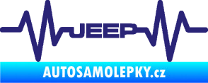 Samolepka Srdeční tep 081 Jeep střední modrá
