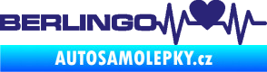 Samolepka Srdeční tep 092 levá Berlingo Citroen střední modrá