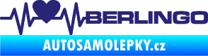 Samolepka Srdeční tep 092 pravá Berlingo Citroen střední modrá