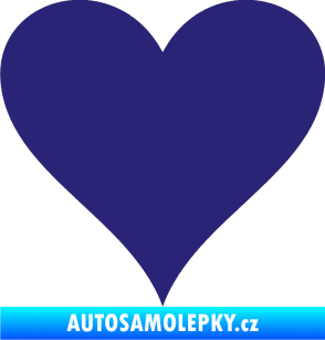 Samolepka Srdíčko 001 střední modrá