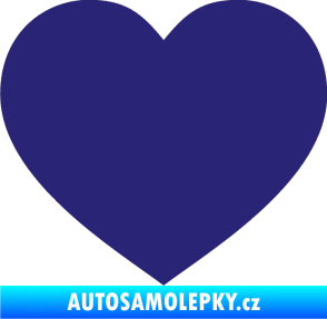 Samolepka Srdíčko 002 střední modrá