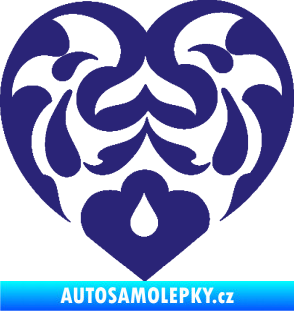 Samolepka Srdíčko 007 střední modrá
