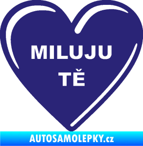 Samolepka Srdíčko 015 miluju tě střední modrá