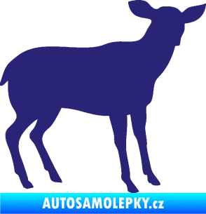 Samolepka Srna 001 pravá střední modrá