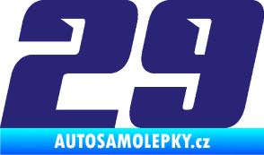 Samolepka Startovní číslo 29 typ 6 střední modrá