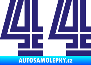 Samolepka Startovní číslo 44 typ 7 střední modrá