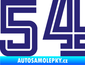 Samolepka Startovní číslo 54 typ 7 střední modrá