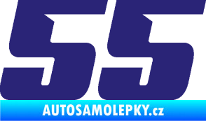 Samolepka Startovní číslo 55 typ 6 střední modrá