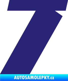 Samolepka Startovní číslo 7 typ 6 střední modrá