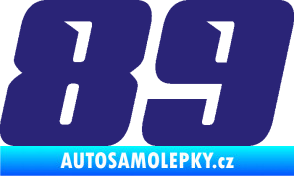 Samolepka Startovní číslo 89 typ 6 střední modrá