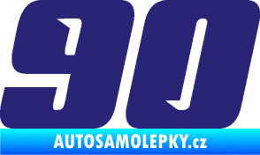 Samolepka Startovní číslo 90 typ 6 střední modrá