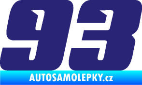 Samolepka Startovní číslo 93 typ 6 střední modrá