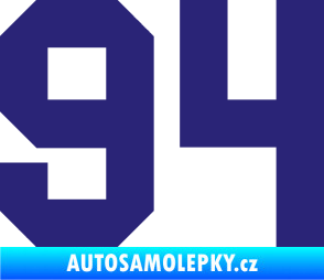 Samolepka Startovní číslo 94 střední modrá