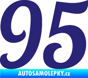 Samolepka Startovní číslo 95 typ 3   střední modrá