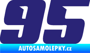 Samolepka Startovní číslo 95 typ 6 střední modrá