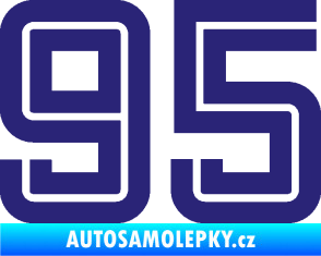 Samolepka Startovní číslo 95 typ 7 střední modrá