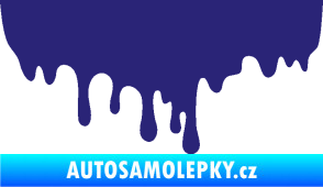 Samolepka Stékájící skvrna 001 levá krevní cákanec střední modrá