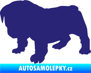 Samolepka Štěňátko 004 levá francouzský buldoček střední modrá