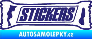 Samolepka Stickers nápis střední modrá