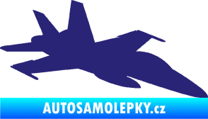 Samolepka Stíhací letoun 001 pravá střední modrá
