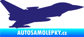 Samolepka Stíhací letoun 002 pravá střední modrá