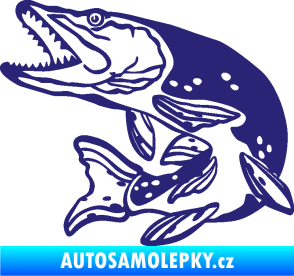 Samolepka Štika 002 levá střední modrá