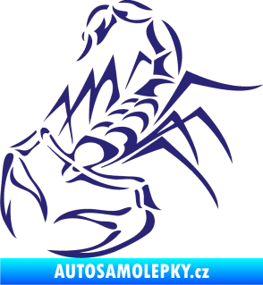 Samolepka Štír 017 levá střední modrá