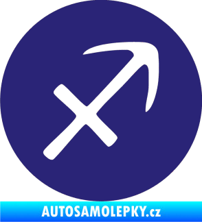 Samolepka Střelec 001 - horoskop střední modrá
