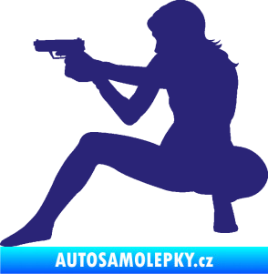 Samolepka Střelkyně 003 levá střední modrá