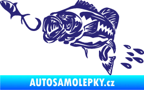 Samolepka Sumec 006 levá s návnadou střední modrá