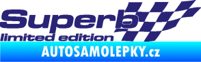 Samolepka Superb limited edition pravá střední modrá