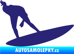 Samolepka Surfař 001 pravá střední modrá