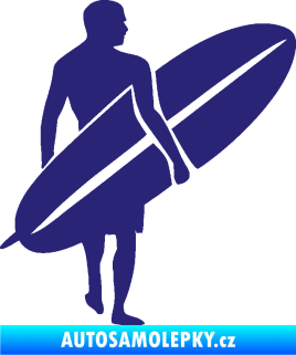 Samolepka Surfař 004 pravá střední modrá