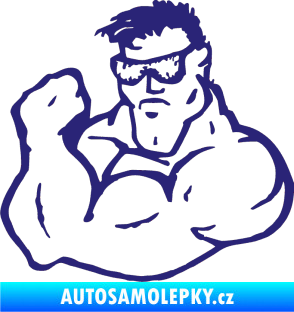 Samolepka Svalovec levá střední modrá
