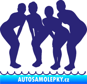 Samolepka Synchronizované plavání 001 tým střední modrá
