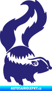 Samolepka Tchoř 002 pravá zvednutý ocas střední modrá