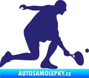 Samolepka Tenista 003 pravá střední modrá