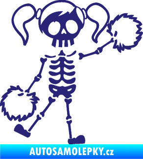 Samolepka The Bone Family Holka střední modrá