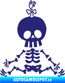 Samolepka The Bone Family Mimi holčička střední modrá