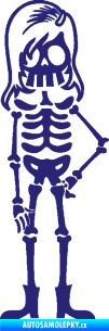 Samolepka The Bone Family Slečna střední modrá