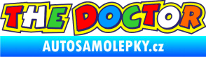 Samolepka The Doctor barevná - Valentino Rossi střední modrá