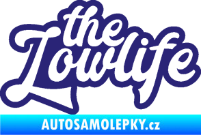 Samolepka The lowlife nápis střední modrá