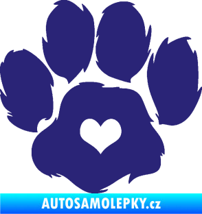 Samolepka Tlapka 006 levá střední modrá