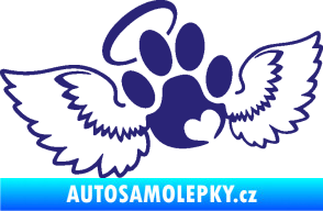 Samolepka Tlapka 010 andělíček levá střední modrá